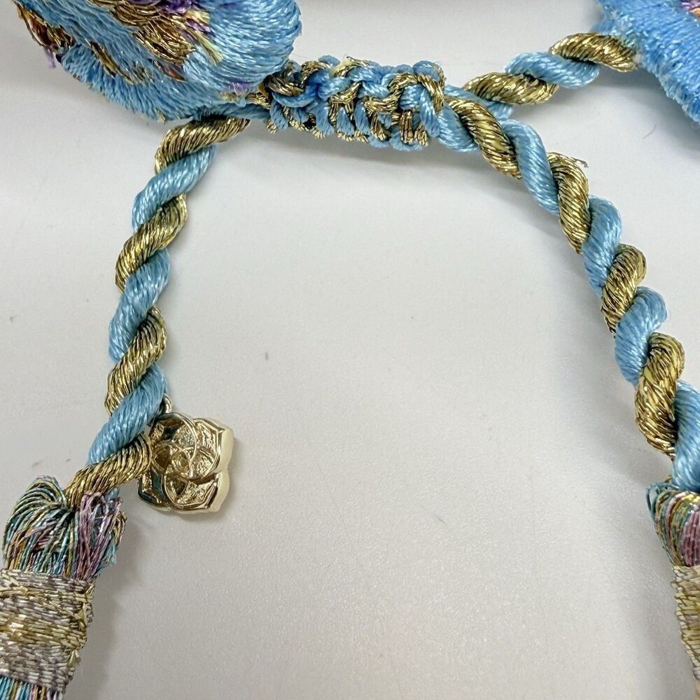 Kendra Scott LOVE Woven Friendship Bracelet In Pastel Multi Print New - Picture 6 of 7